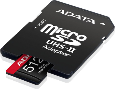 Kartë memorie MicroSDXC ADATA High Endurance, 512GB, Class 10 UHS I U3 A2 V30