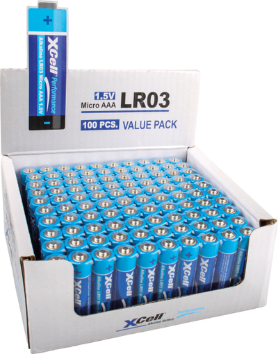 Bateri AAA XCell Micro, alkaline manganese 1.5V, paketim 100 copë