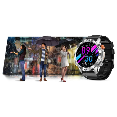 Ora e zgjuar Mski Gravity GT20 4, ekran 1.43\" AMOLED, Bluetooth Call, argjendt me rrip portokalli