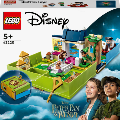 Lodër LEGO Disney Peter Pan dhe Wendy Libri i Aventurave 43220, set ndërtimi për lojë e fantazi, për kalamaj 5+