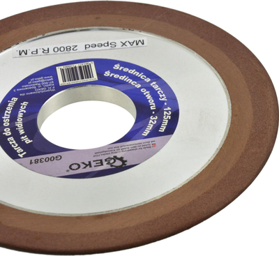 Диск за острење Geko G00381, за пили со тврдо-метални заби, 125x32mm, сив