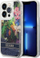 Kapak telefoni Guess Flower Liquid Glitter për iPhone 14 Pro Max, hardcase, blu