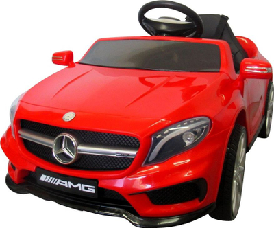 Makinë elektrike për kalamaj Mercedes GLA45, 12V, karrige e butë, e kuqe