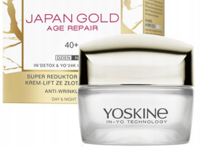Крем за лице Yoskine Japan Gold, против брчки, 50+, за ден и ноќ