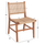 Karrige ngrënieje Nesha druri teak & litar 50×62×85 cm (HM9386.01)