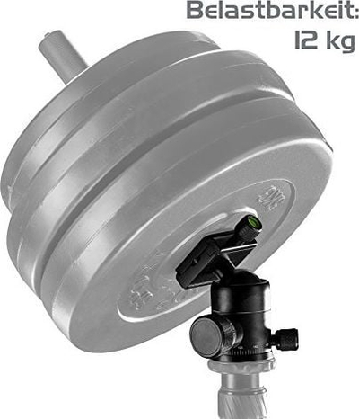Kokë trepodi Mantona Onyx 12 Ball Head, ngarkesë 12kg, piaster Arca-Swiss, e zezë