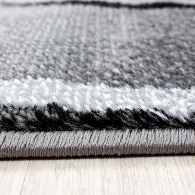 Rrugicë Ayyildiz Carpets Parma 9210, 80x300cm, trashësi 9mm, gri me të zezë