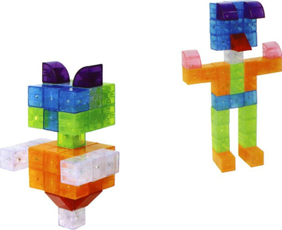 Lodër konstruktore Lean Toys Magic Magnetic Cube, 44 elemente magnetike, për fëmijë 3+