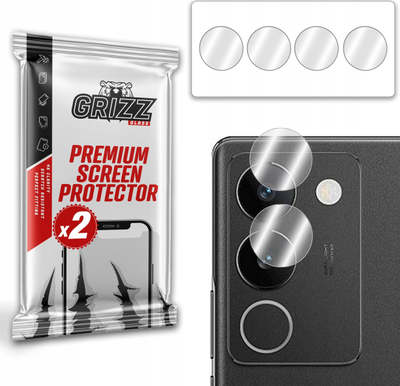 Mbrojtës kamere GrizzGlass HybridGlass për Vivo S17t, paketim OxyFree, 2 copë, transparent
