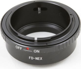 Adapter objektivi Pixco, Canon FD në Sony E, bronz i kromuar