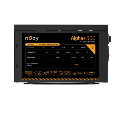 Furnizues I rrymës nJoy Alpha+ 850 - 850W - 80 PLUS Gold