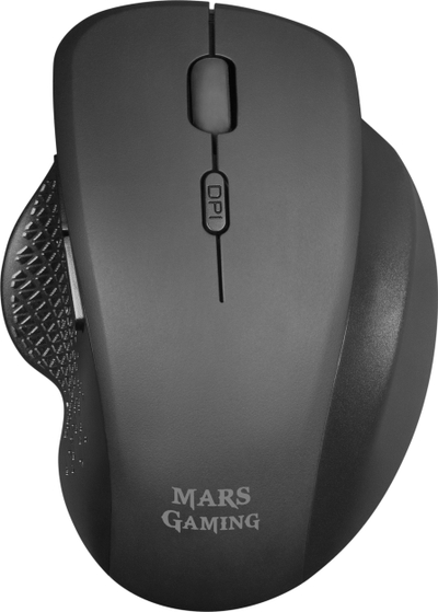 Бежичен глушец Mars Gaming MMWERGO, 3200 DPI, 6 копчиња, црн