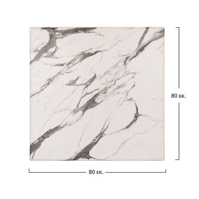 Bazë për tavolinë Werzalit 120×80 Marble White-Grey (HM5630.11), bardhë/ gri
