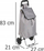 Колица за пазарување Watercolor Cart Gray, 30L, склоплива, сива