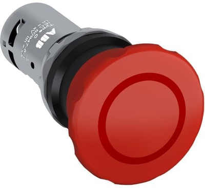 Buton emergjent tërheqës ABB Compact, 22.5mm, 1NO 1NC, i kuq