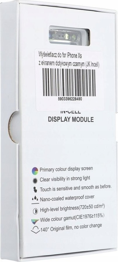 Ekran zëvendësues JK Incell për iPhone Xs, LCD me touch, i zi