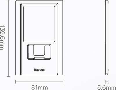 Mbajtëse tavoline Baseus Foldable Metal Desktop Holder, metal, paloset, gri e errët