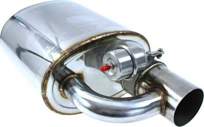 Marmitë TurboWorks me valvul, 2.75", çelik inoks, ngjyrë argjendi