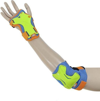 Set mbrojtësesh Nils Extreme H512, madhësia XL, për patina dhe trotinet, blu jeshile