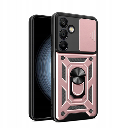 Kapak telefoni Hybrid Armor Camshield për Samsung Galaxy A36, mbrojtje nga goditjet, rozë