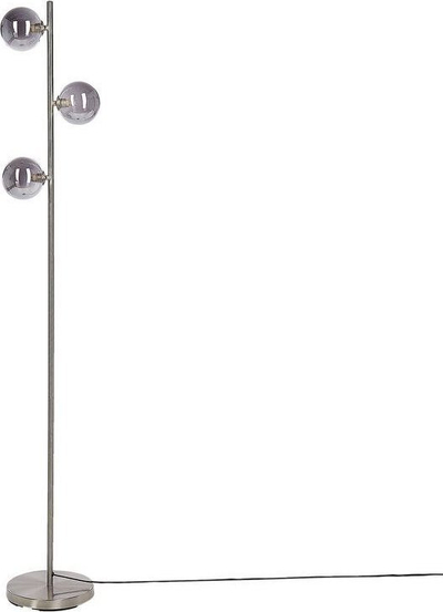 Lampë dyshemeje RAMIS Metal, 3 kupola, metalike, argjendi