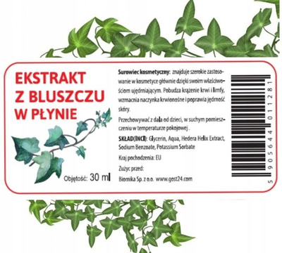 Pikatore bimore Liquid Ivy Extract, 30 ml, ekstrakt bliri, e lëngshme