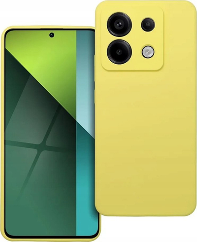 Këllëf silikoni për Xiaomi Redmi Note 13 Pro 5G, 2mm, me mikrofibër, i verdhë