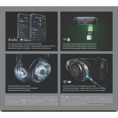 Kufje gaming SteelSeries Arctis Nova 3X Wireless, USB C, për Xbox dhe PC, të zeza