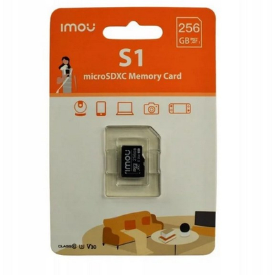 Мемориска картичка microSDXC Imou S1, 256GB, класа 10 U3 V30, црна