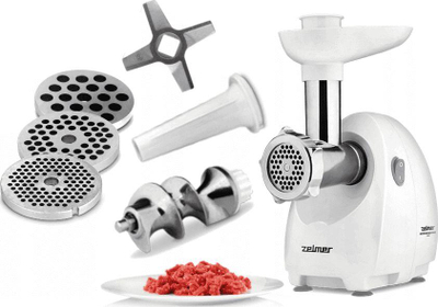 Mелница за месо Зелмер ZMM4080B, 1900W, 2.5 kg/min, бела
