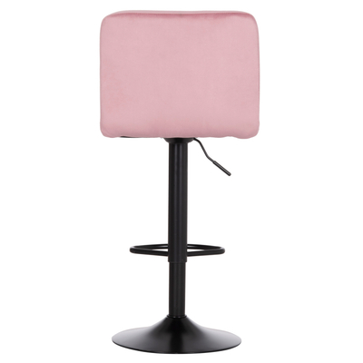 Stol bar HM DIANA HM202.42, rrotullues, kadife, dusty pink