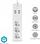 Prizë zgjatuese smart Nedis WIFIP312FWT, Wi-Fi, 3x Schuko 4x USB, e bardhë