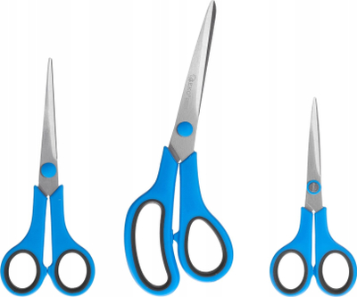 Set gërshërësh GEKO G01570, 3 copë, çelik inox, blu