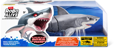 Lodër uji Zuru Robo Alive Great White Shark S1, interaktive, lëvizëse, gri