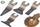 Set aksesorësh Wolfcraft PRO 3962000, 6 copa, për vegël multifunksionale, metalik