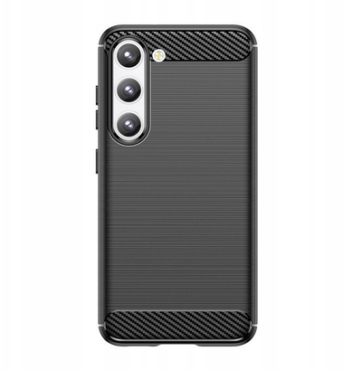Mbrojtëse telefoni për Samsung Galaxy S23+, armored, efekt karbon, e zezë