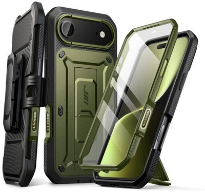 Kapak telefoni Supcase UB Pro për iPhone 17 Air Pro, me xham mbrojtës, jeshil
