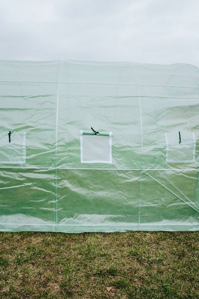 Serë kopshti Blomster Tunnel Foil 6×3 m, 18 m², çelik i galvanizum, jeshile