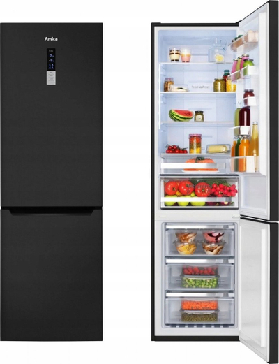 Frigorifer konjelës Amica FK3776.2DFZHC, No Frost, 356L, inox i zi