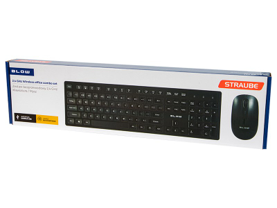 Set tastiere me maus Blow KM-4, Wireless 2.4GHz, USB, të zeza