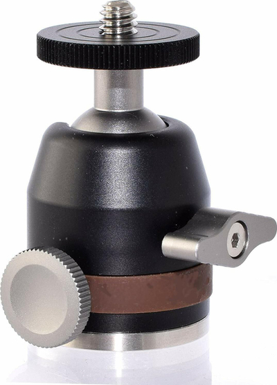 Мини топчеста глава Leofoto MBH-19, монтирање 1/4", алуминиум, црна