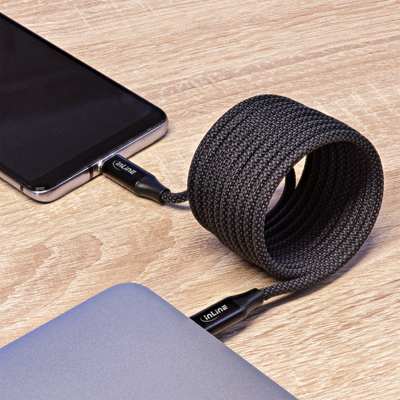 Kabllo magnetik USB C InLine, 100W, 1.5m, e zezë