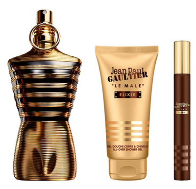 Set Jean Paul Gaultier Le Male Elixir, EDP, 125 ml + xhel dushi, 75 ml + EDP, 10 ml