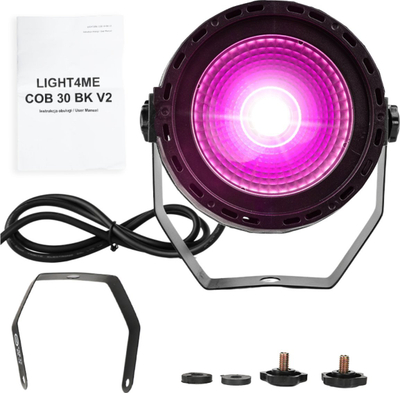 Dritë skene PAR RGB, LED COB 30W, 35°, e zezë