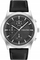 Orë burrash Calvin Klein, 44mm, me rrip lëkure, e zezë