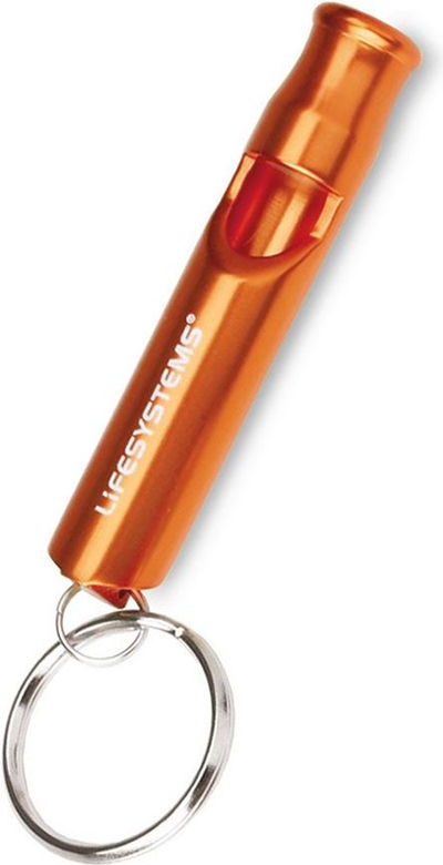 Bilbil sigurie Lifesystems Mountain Whistle LM2240, aliazh alumini, 108 dB, portokalli