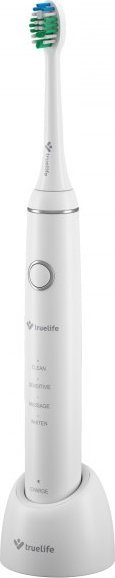 Сонична четка за заби TrueLife SonicBrush Compact Duo, сет 2 рачки, 4 заменливи глави, црна и бела