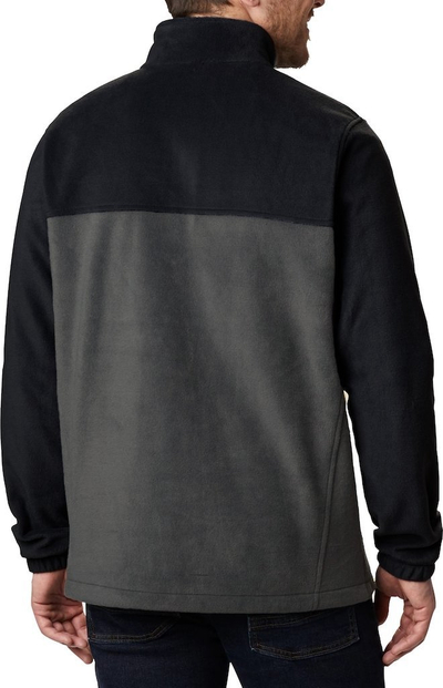 Xhaketë fleece Columbia Steens Mountain Half Zip për burra, poliester, e zezë me gri