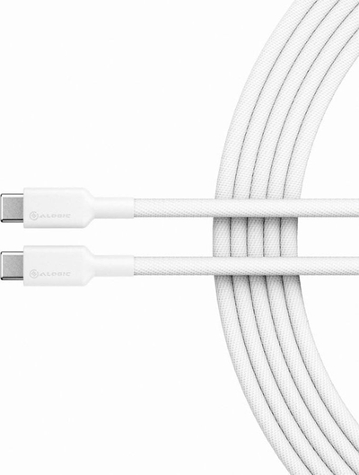 Kabllo USB C ALOGIC Elements Pro, 1m, 5A, e bardhë
