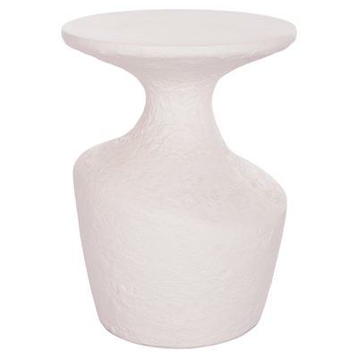 Tavolinë anësore HomeMarkt Rebon Round, fibër çimento, 27.5x50cm, e bardhë